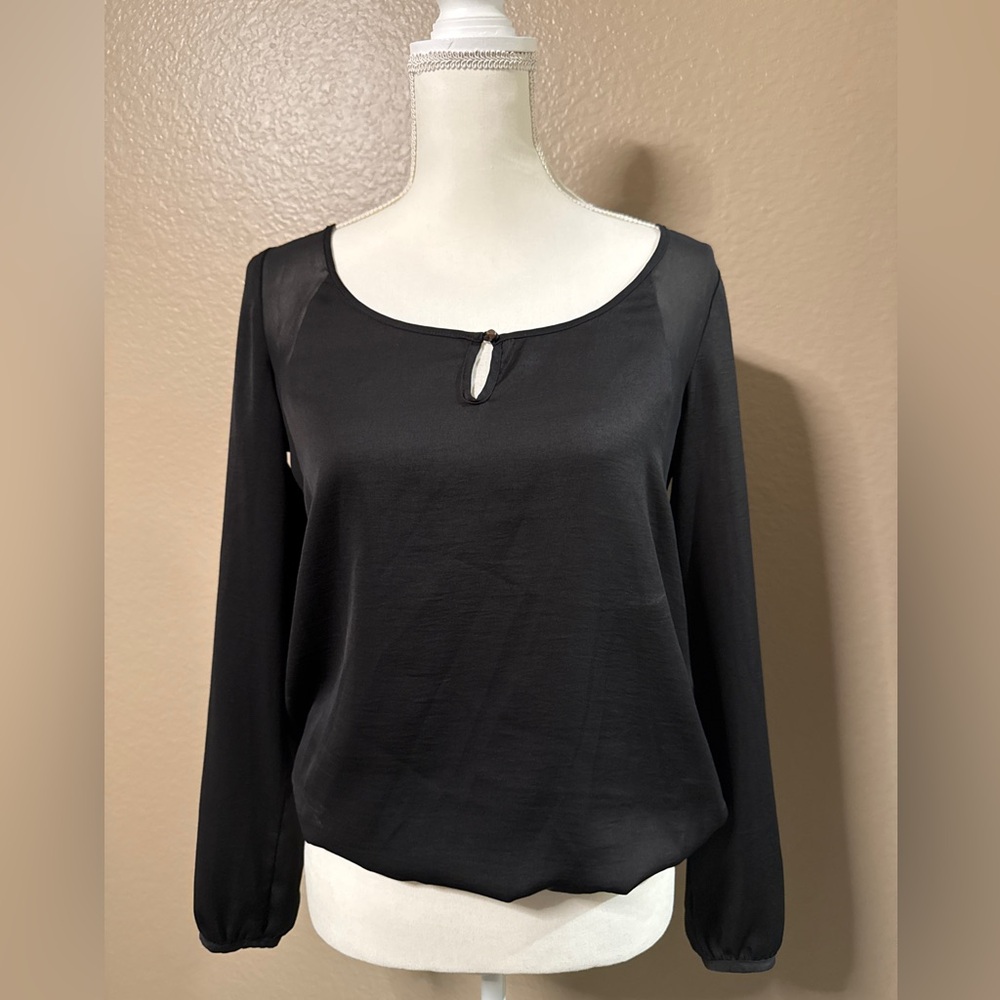 Satiny Black Bershka Top